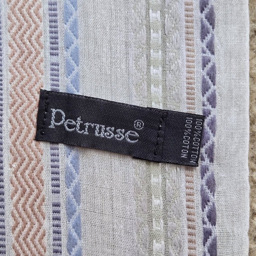 NWOT Petrusse Embroidered Lightweight Summer Scarf Cotton Paris - Picture 5 of 13